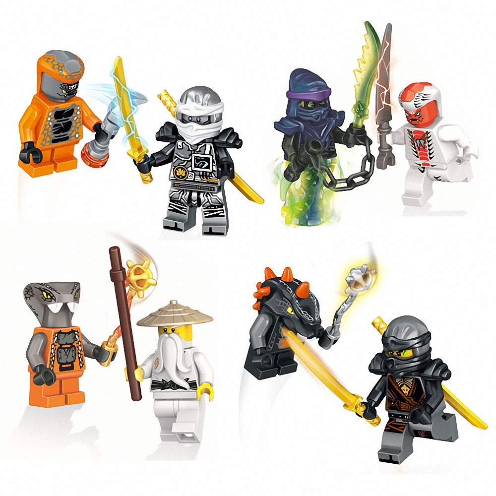 Mini Ninja With weapon action Figures Building Blocks Kids Toy Gift Compatible 