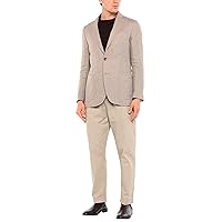 Men's Herringbone Two Buttons Notch Lapel Jacket and Solid Pants Two Pieces Suit Set Formal Daily Groom Tuxedos