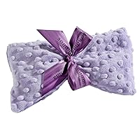 Sonoma Lavender Spa Mask, Heatable/Chillable Aromatherapy Eye Pillow with Lavender Infused Flaxseed Insert, Eye Compress for Stress Relief with Removable and Washable Cover (Lilac Dot)