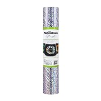 TECKWRAP Holographic Sparkle Adhesive Craft Vinyl,1ftx5ft, Silver