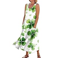 Spring Dresses Womens Summer Tops St Patrick's Day Maxi Dress for Women Black Casual Dress for Women Long Sleeve Bodycon Dress for Women Womens Maxi Dress Boat Neck Tops Multi 3XL