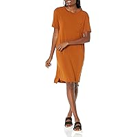 Women's Jersey Oversized-Fit Short-Sleeve Pocket T-Shirt Dress (Previously Daily Ritual)