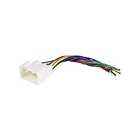 Scosche MI04B Compatible with Select 2008-17 Mitsubishi Power/Speaker Connector / Wire Harness for Aftermarket Stereo Installation with Color Coded Wires, white