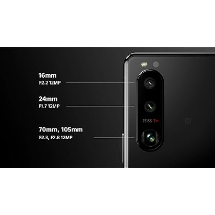 Sony Xperia 5 III 125GB 5G Factory Unlocked Smartphone, Black [U.S. Official w/Warranty]