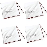 White Crystal Microfiber Cleaning Cloth Wipe, Set of 4