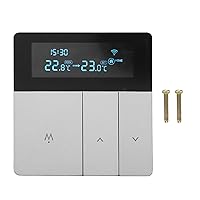 Smart Thermostat, Programmable Thermostat with LCD Display Electric Heating Thermostat for Home Office Hotel (Grey)
