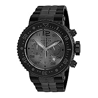 Invicta Men's Pro Diver Quartz Black Watch with Gunmental Dial (Model 25079)