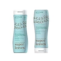 Bundle of ATTITUDE Hair Shampoo and Conditioner, EWG Verified, Plant- and Mineral-Based Ingredients, Vegan and Cruelty-free Beauty and Personal Care Products, Coily and Curly, Orange Blossom, 16 Fl Oz
