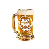 Personalized 16.oz Beer Mug | Fully Customizable | Clear Glass | Custom Made | Perfect for wedding gifts, anniversaries, birthday gifts, or graduation