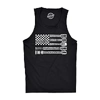 Mens Fitness Tank Guitar Flag Tanktop Cool Rock and Roll 4th of July Musician Flag Shirt