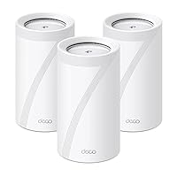 TP-Link Tri-Band WiFi 7 BE22000 Whole Home Mesh System (Deco BE85) | 12-Stream 22 Gbps | 2× 10G + 2× 2.5G Ports Wired Backhaul, 8× High-Gain Antennas | VPN, AI-Roaming, 4×4 MU-MIMO, HomeShield(3-Pack)