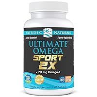Ultimate Omega Sport 2X, Lemon Flavor - 60 Soft Gels - 2150 mg Omega-3 - NSF Certified Fish Oil with EPA & DHA - Heart & Muscle Health, Recovery - Non-GMO - 30 Servings