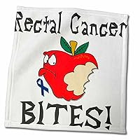 3dRose Funny Awareness Support Cause Rectal Cancer Mean Apple - Towels (twl-120594-3)
