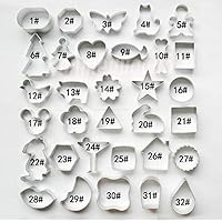 16 Piece Aluminium christmas Cookie Cutter Gingerbread Mold Biscuit Cookie moule Pastry Cake sugarcraft Baking Mould (random stlye)
