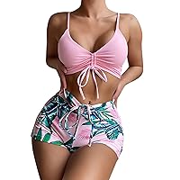 Swimsuits for Women 1 Piece High Waisted Bikini Sets Cute Two Piece Swimsuit