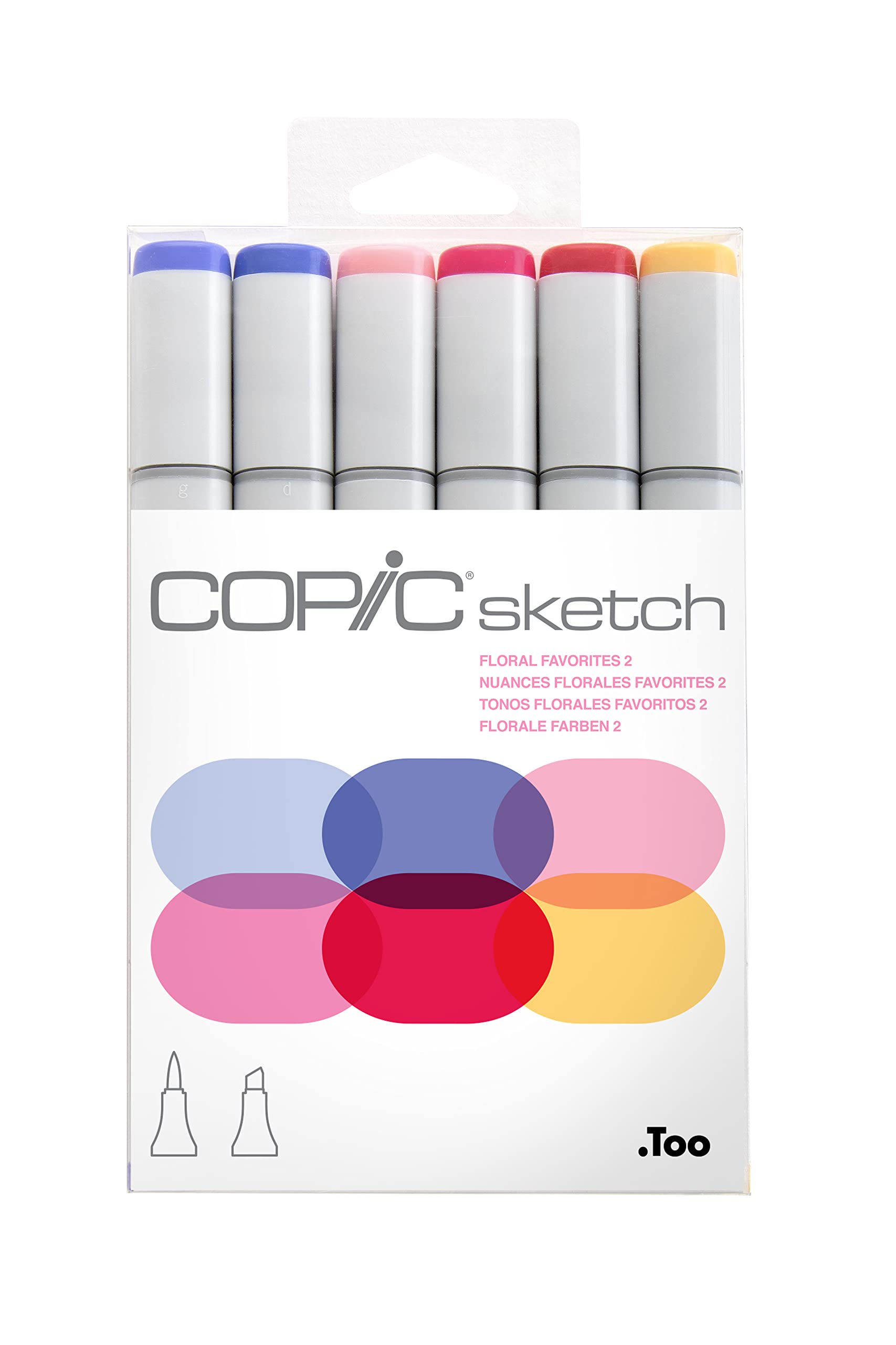 Copic Sketch Marker Set, 6-Colors, Grays - Walmart.com