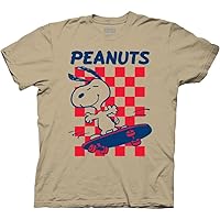 Ripple Junction Peanuts Snoopy Skateboarding Cartoon Adult T-Shirt Officially Licensed