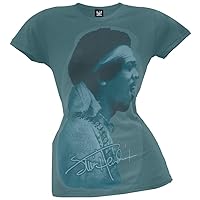 Old Glory Jimi Hendrix - Profile Juniors T-Shirt Large Green