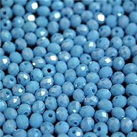 Vuslo 4mm Ceramic Blue AB Crystal Beads, Crystal Beads,100pcs, B49