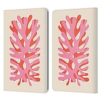 Head Case Designs Officially Licensed Ayeyokp Two Coral Plant Pattern Leather Book Wallet Case Cover Compatible with Kindle Paperwhite 1/2 / 3