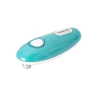 Farberware Compact Battery Operated Hands-Free Automatic Can Opener for any Size Can with Magnet to Safely Remove Lid, Seamless Opening Decreases Sharp Edges for Easily and Safely Opening Cans, Aqua