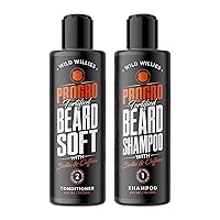 ProGro Beard Growth Shampoo & Conditioner Set by Wild Willies for Thicker & Fuller Beard