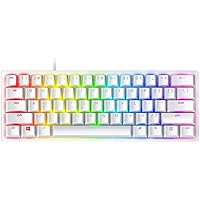 Razer Huntsman Mini 60% Gaming Keyboard: Fast Keyboard Switches - Clicky Optical Switches - Chroma RGB Lighting - PBT Keycaps - Onboard Memory - Mercury White