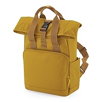 BG118S Recycled Mini Twin Handle Roll-Top Backpack, Mustard, One Size