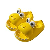 Kids Unisex Dinosaur Slides Fun Animal Pattern Slipper Lightweight Cozy Non-Slip Sandals for Bathroom Outdoor