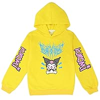 Toddler Kids Comfy Kuromi Graphic Hooded Tops Casual Sweatshirt with Hood-Baggy Cartoon Hoodie for Fall,Winter