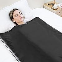Sauna Blanket for Detoxification, Sauna Blanket with Remote Control for Body Relaxation at Home Use Portable Far Infrared Sauna Blanket for Home Fast Sweating Body Shape Fitness Black