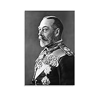 Historical Poster of His Majesty King George V of Great Britain And The United Kingdom Wall Art Deco Canvas Painting Posters And Prints Wall Art Pictures for Living Room Bedroom Decor 12x18inch(30x45