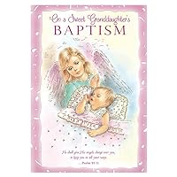 Christian Brands Catholic On a Sweet Granddaughter's Baptism - Granddaughter Baptism Card (Pack of 12)