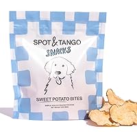 Spot & Tango Sweet Potato Bites Dog Snacks | Single Ingredient, 100% Sweet Potato | Dehydrated Treats | Grain & Gluten-Free | USA-Made | for Small, Medium, and Large Dogs