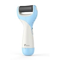 Pedi Perfect Foot File Battery Operated Callus Remover Tool with 2 Roller Heads, Blue, 8 Ounce