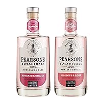 Pearsons Botanicals Rhubarb & Ginger and Hibiscus & Rose Gin Alternative | Award-Winning Non Alcoholic Spirits | Premium Non Alcoholic Drinks by Spirits of Virtue (700ml)