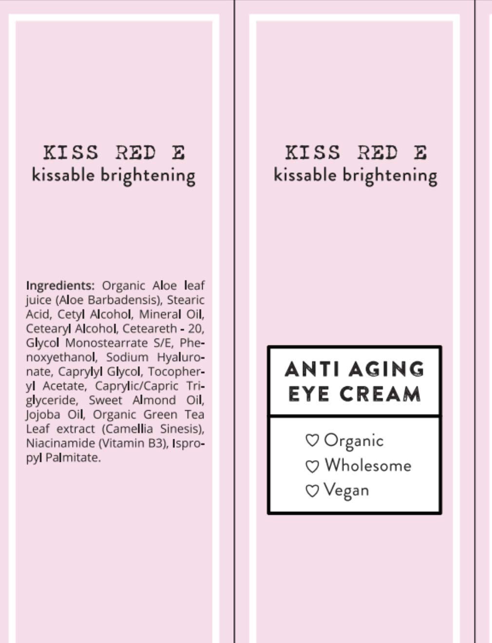 KissRedE Anti-Aging Eye Cream for Dark Circles, Puffiness, Fine Lines, and Wrinkles - Fragrance-Free, 1 Fl Oz