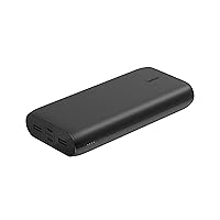 Belkin BoostCharge 4-Port Power Bank 26K w/USB-C & USB-A Ports, Fast Charge USB-C Power Delivery, Portable iPhone Charger for iPhone 15, 14, 13, 12, iPad Pro, Galaxy S23, S23 Ultra, S23+ - Black