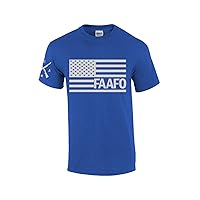 FAAFO Mess Around and Find Out American Flag Patriotic Mens Patriotic Short Sleeve T-Shirt Graphic Tee