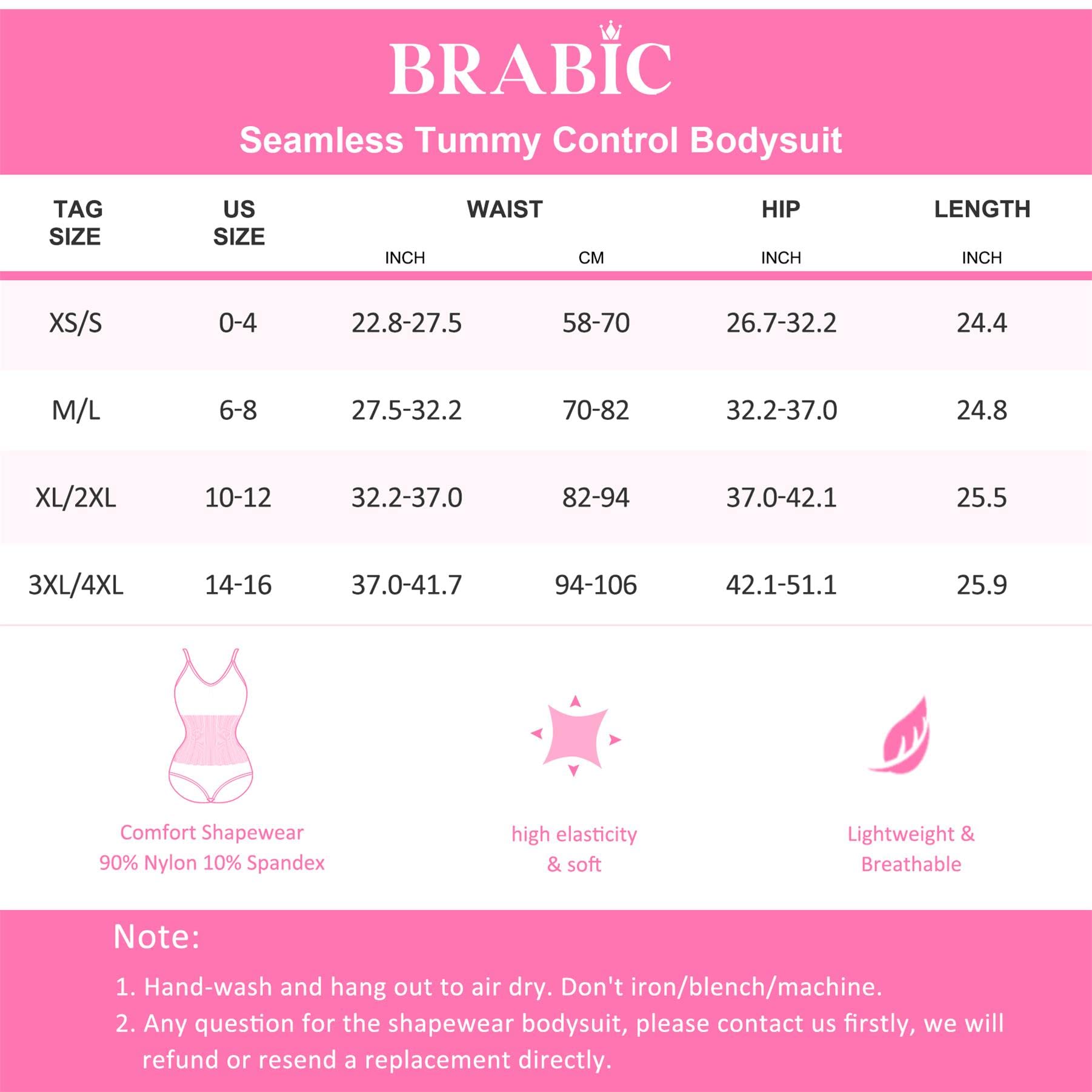 Buy BRABIC Womens' Seamless Sleeveless V-Neck Bodysuit Shapewear