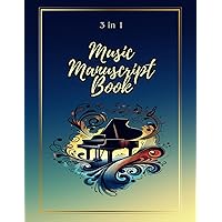 Music Manuscript Book: 127 page Music Composition Notebook 8.5x11 inches with 12 Staves sheets | Grand Staff sheets | College Ruled sheets | Basic music reference guide page