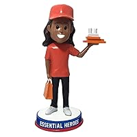 Restaurant Worker Take Out Food Delivery Essential Heroes Bobblehead Female Dark