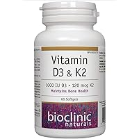 Bioclinic Naturals Vitamin D3 & K2 60 Gels by Bioclinic Naturals