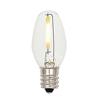 Westinghouse Lighting 5284000 0.4 Watt (4 Watt Equivalent) C7 Clear Filament LED Light Bulb, Candelabra Base, 2 Pack