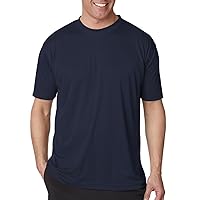 Moisture-wicking men's cool and dry sport performance tee. (Navy) (Large)