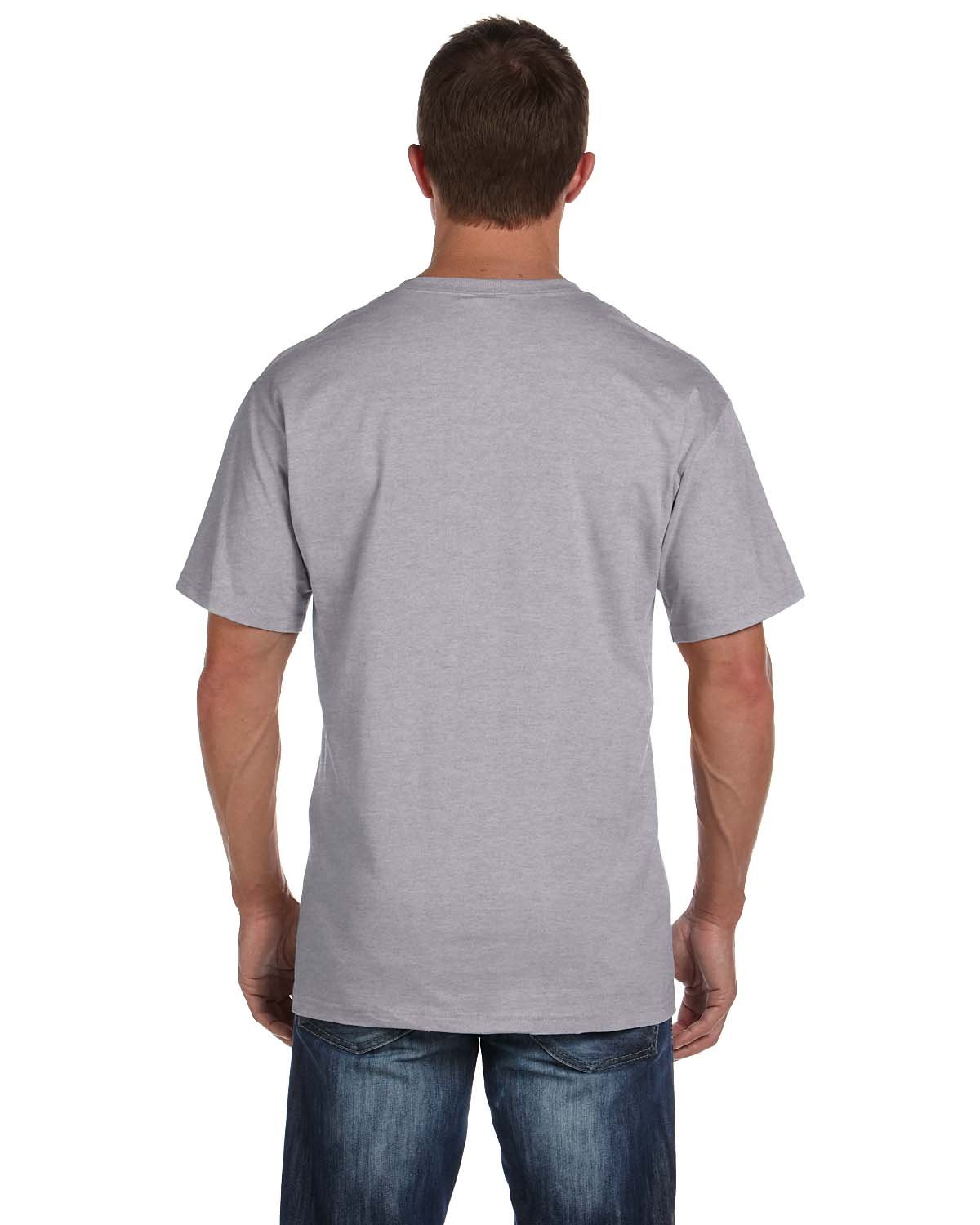 Fruit of the Loom Men's Pocket Crew Neck T-Shirt - XX-Large - Heather Gray (Pack of 4)