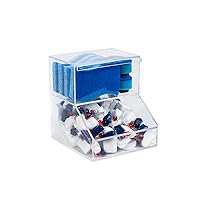 Acrylic Dishwasher Pods & Sponge Holder w/Lids - 2 Compartment Container for Storing Detergent Tablets, Dryer Sheets, Laundry Pods for Kitchen Sink Organization