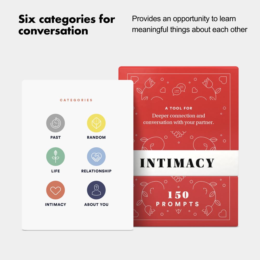 BestSelf Intimacy Deck with 150 Relationship Building Conversation Starters, Meaningful Couples Game, Perfect Couples Card Games