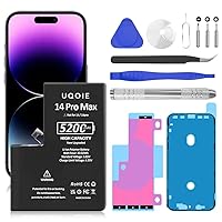 Battery for iPhone 14 pro max, (2024 New Upgrade) 5200mAh Ultra High Capacity Replacement Battery for iPhone 14 pro max 6.7 Inch A2894, A2651, A2893, A2895 with Professional Repair Tool Kit