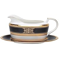 Noritake Evening Majesty 2-Piece Gravy Boat with Tray